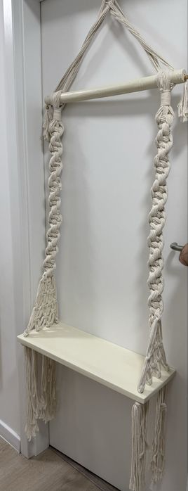 Nowa ! Huśtawka drewniana pleciona  boho