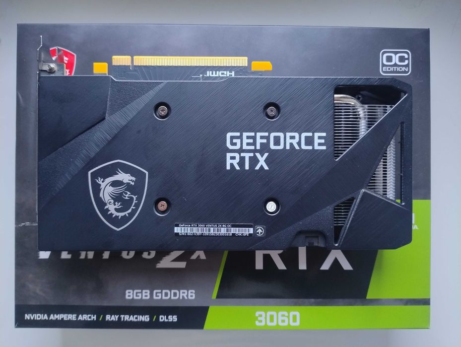 Відеокарта MSI RTX 3060 Ventus 2X 8G OC / Повний комплект, з коробкою.