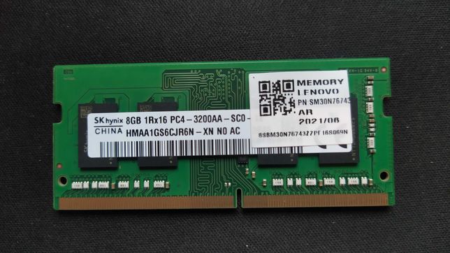 Memória RAM (NOVA) SO-DIMM 8GB 3200MHz LENOVO Hynix