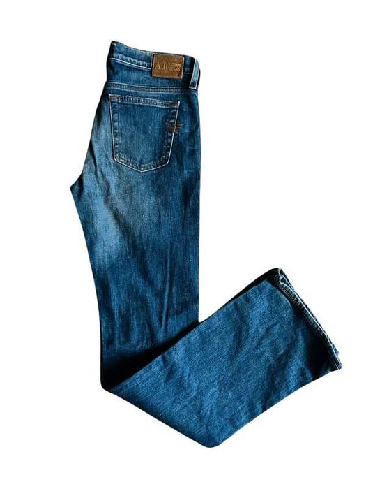 Damskie style dżinsy dzwony trend Armani Jeans szerokie swag y2k M