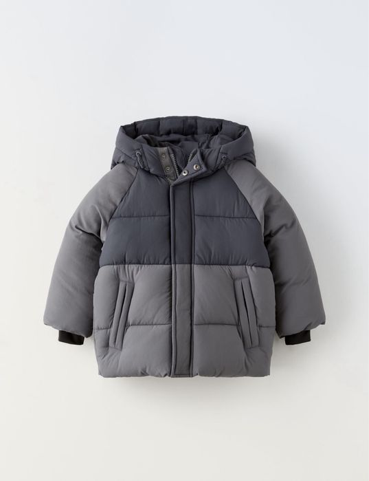 Куртка сіра осінь пуховик zara на 4-5-6 років 116-122