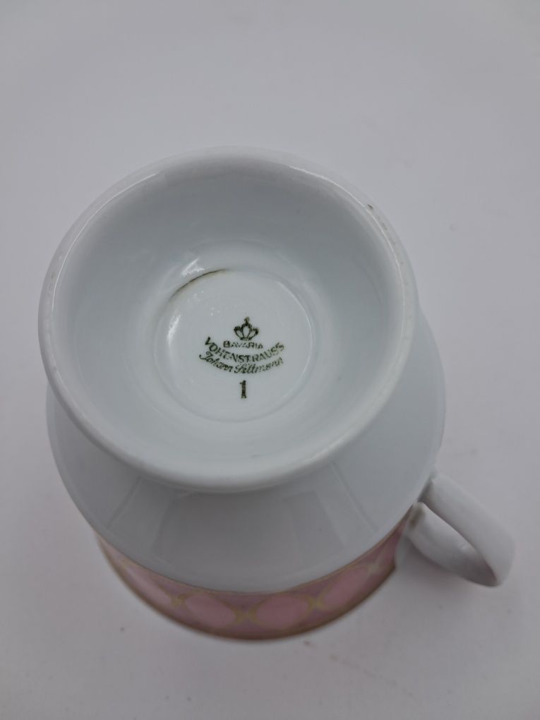 Bavaria Johann Seltmann duo talerzyk I filiżanka porcelana vintage