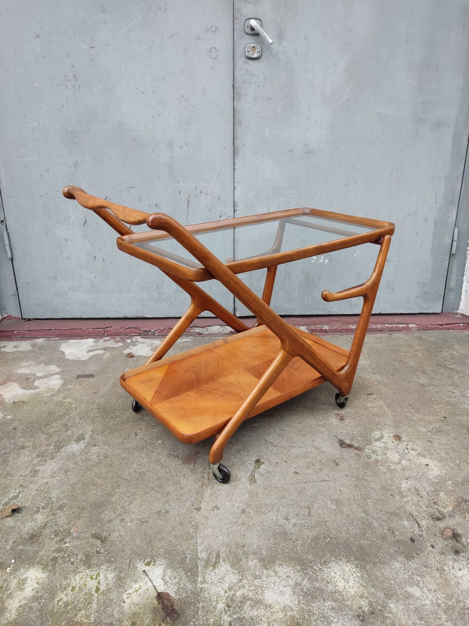 Barek stolik mobilny Cassina proj Cesare Lacca lata 50te vintage