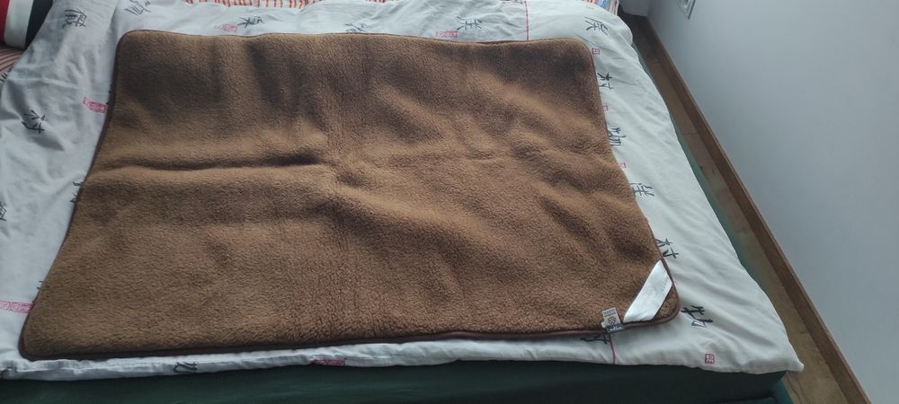 Koc wełniany camel 100x170