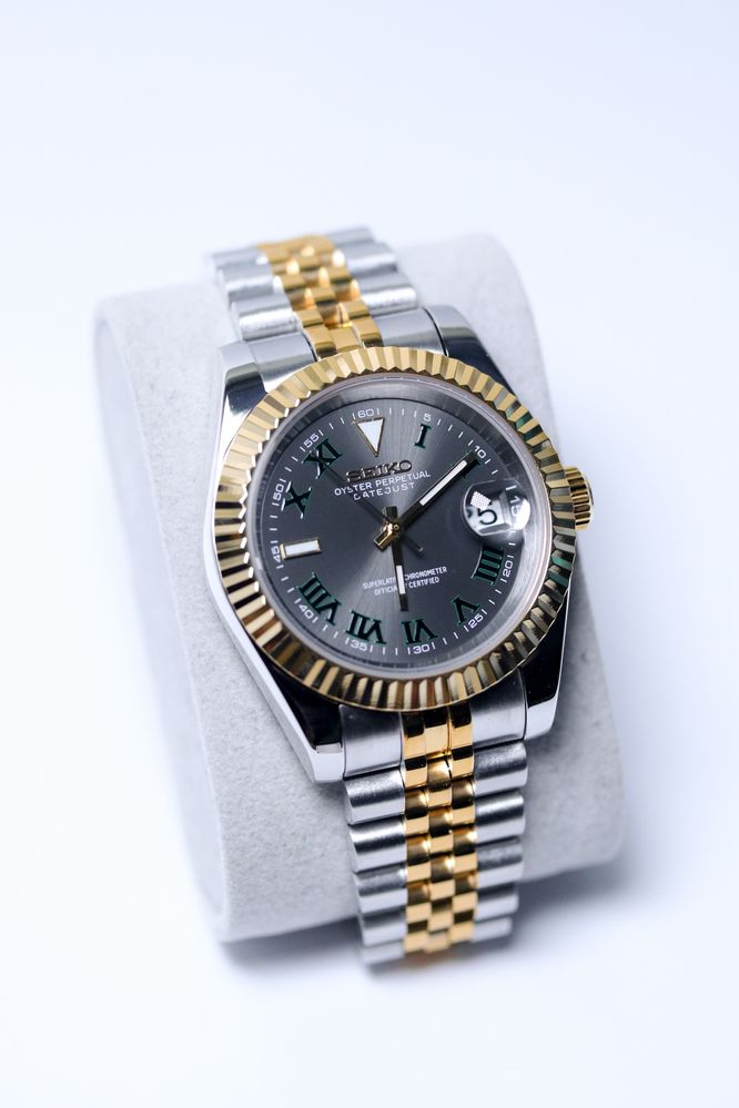Zegarek Custom Seiko Mod Wimbledon Złoty