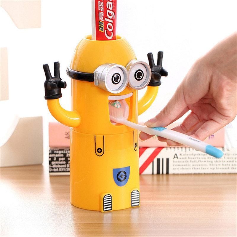 Автоматический детский дозатор зубной пасты+держатель щёток. Миньон.