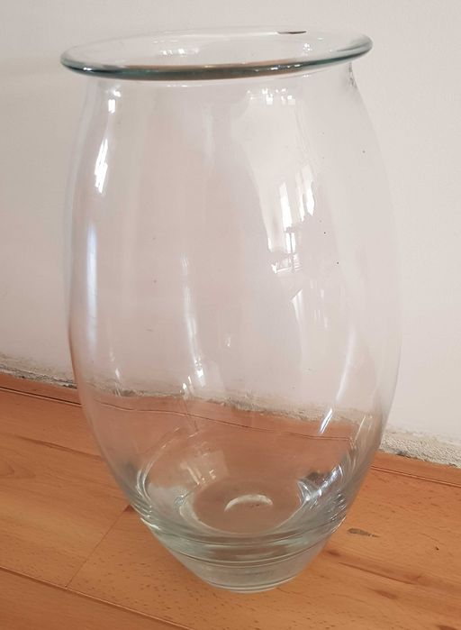 Wazon Flakon Wysoki Grube Szkło Na Kwiaty Dekoracje 38cm