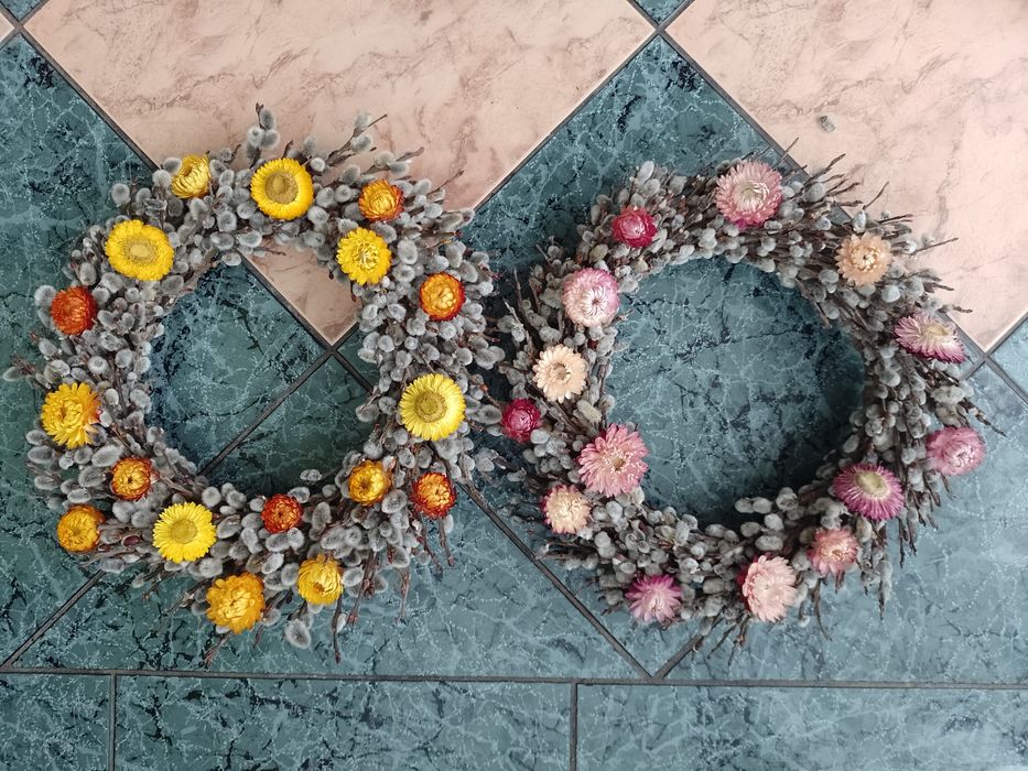 Віночки з вербових котиків Верба баська шутка лоза