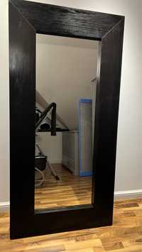 duże lustro Ikea Mongstad - ciemny brąz / czarny