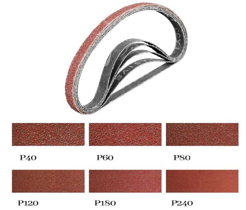 Pas ścierny bezkońcowy do szlifierki taśmowej 10x330mm P40-P240 30 szt