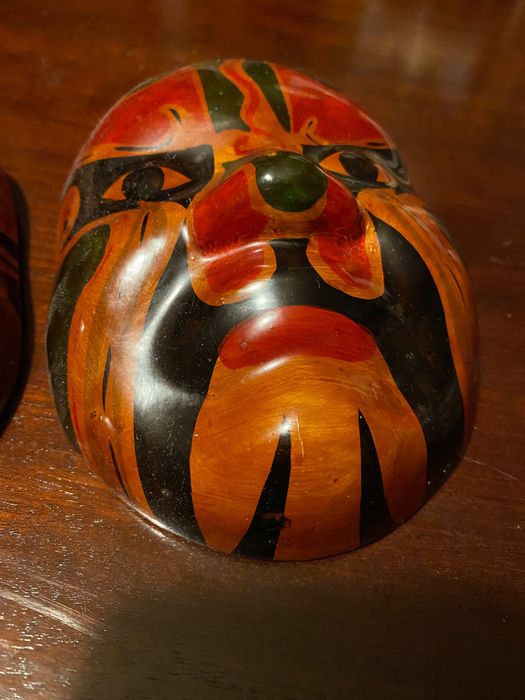 Máscaras teatro Japonesas Séc XIX 16 cm centenárias