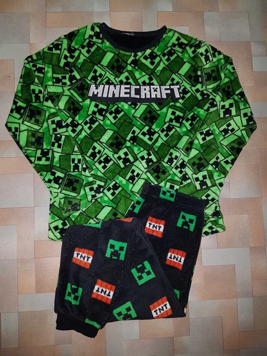 Теплый комплект Майнкрафт пижама плюш Primark 10-11лет 146см Minecraft
