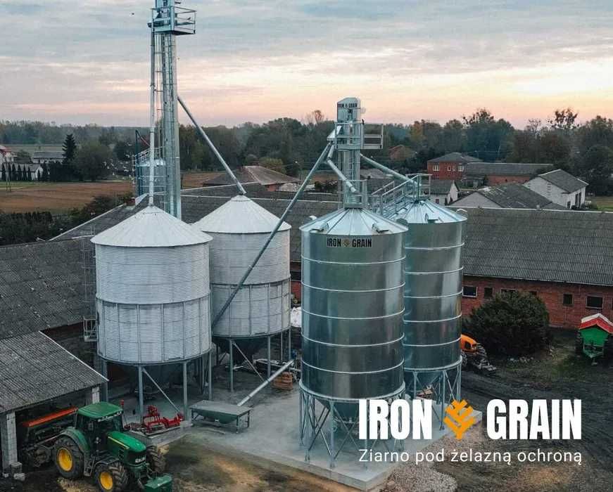 SILOS zbożowy Lejowy lej silosy zbiornik stal ocynkowana 152t