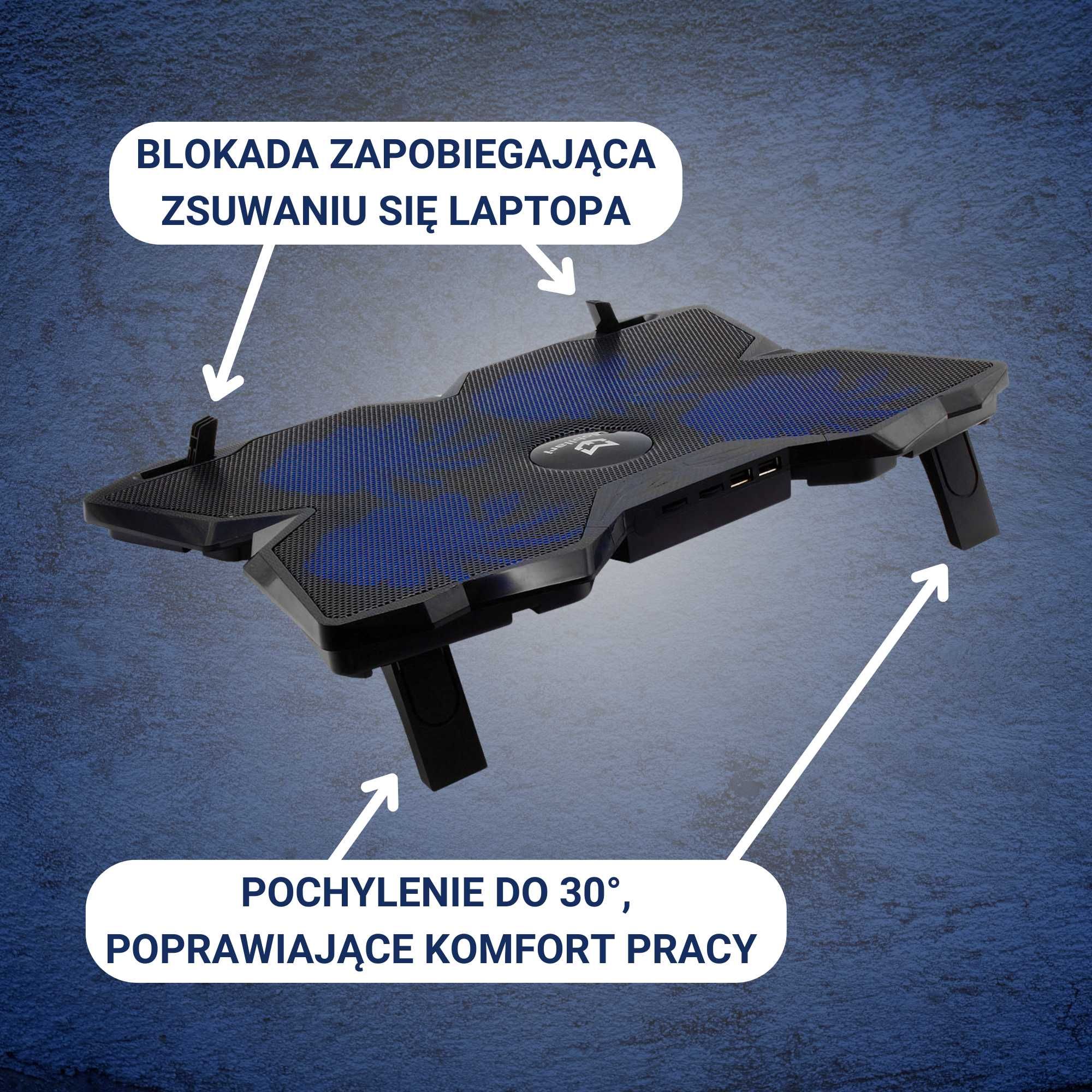 PODSTAWKA podkładka CHŁODZĄCA pod laptop-a 12-17'' 4x WENTYLATOR