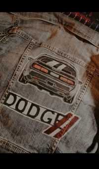 Kurtka jeansowa custom Dodge Challanger R/T demon