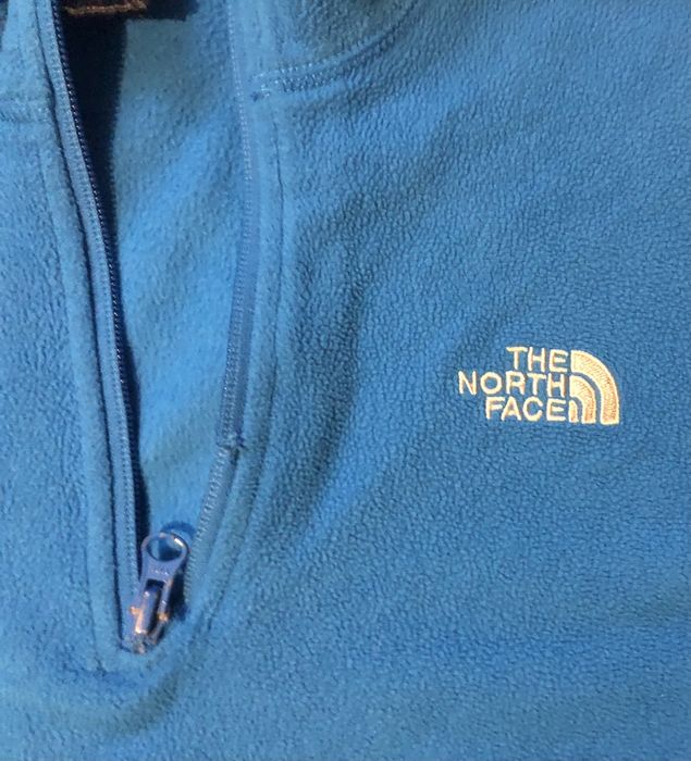 Оригінальна кофта TNF на 1/3 замку, синього кольору, худі, зіп-худі