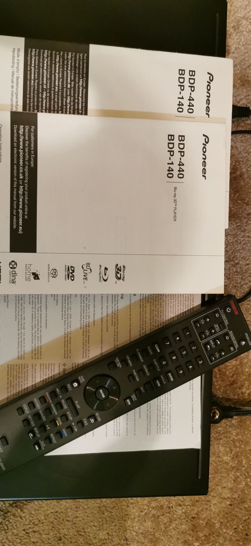 Pioneer Blu ray Bdp 440 3D