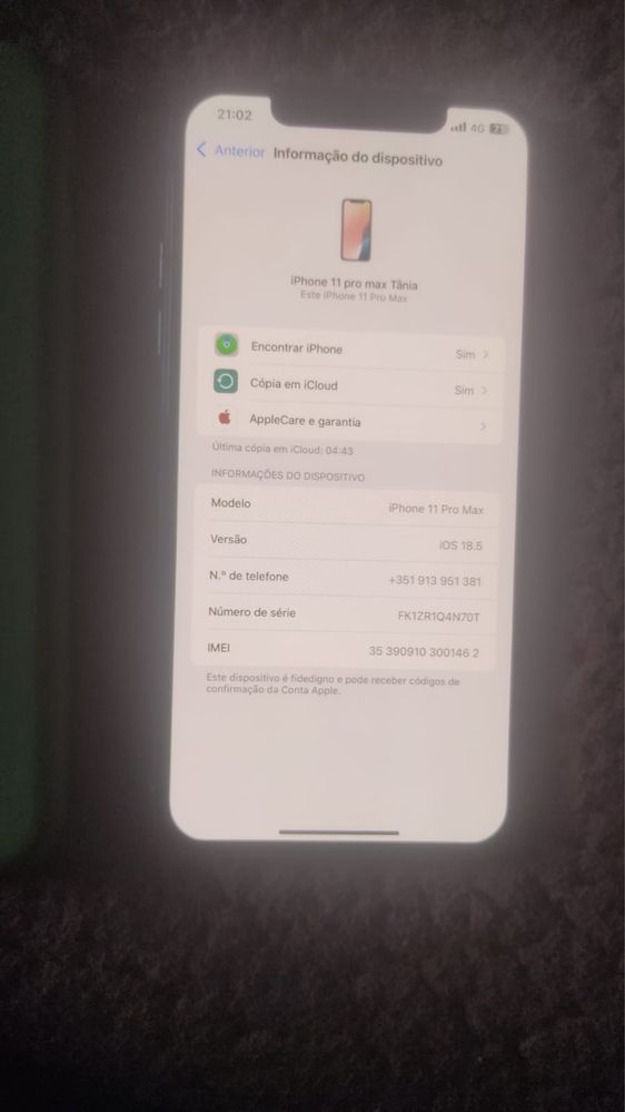 Iphone 11 pro max 128gb prateado