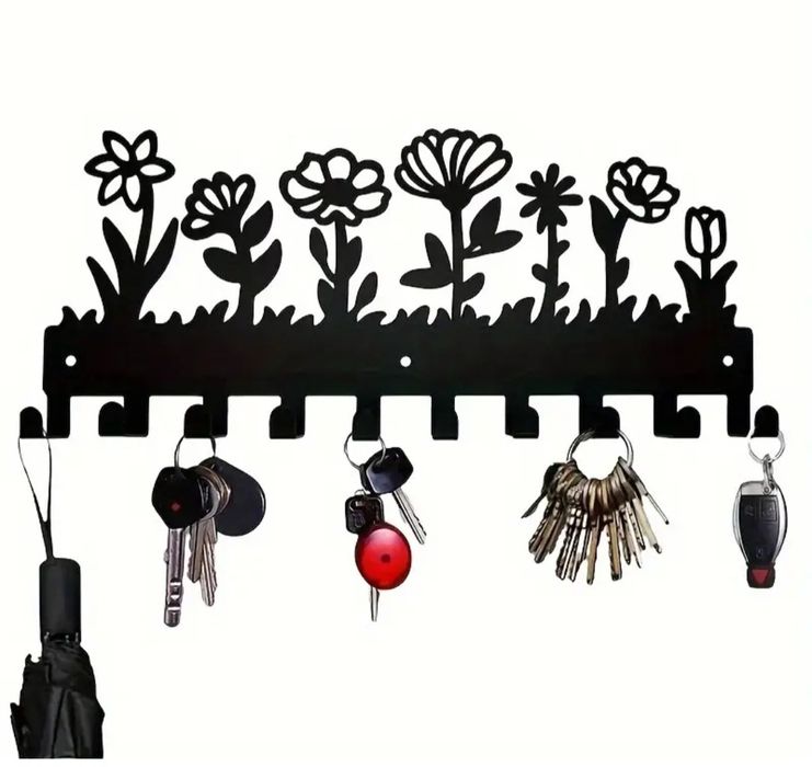 Wieszak ścienny dekoracyjny na przybory klucze