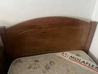 Cama solteiro com mesa cabeceira , comoda e secretaria madeira macica