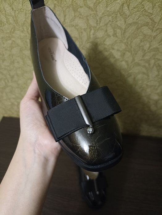 Кожанные женские туфли, балетки Vitto Rossi из натуральной кожи, новые