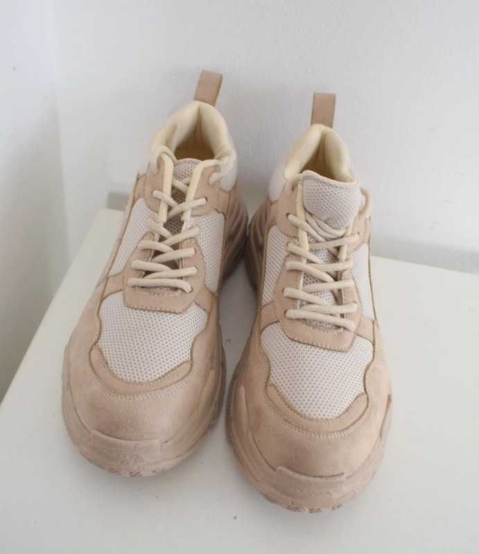 Nly by Nelly Sneakersy buty beżowe 40 sneakersy