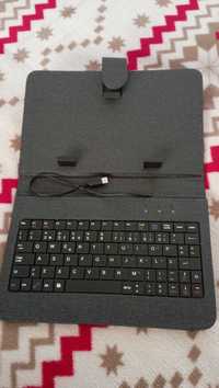 Capa com teclado para tablet 7 novo