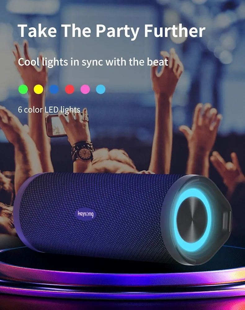 Głośnik HeySong bluetooth speaker portable. Water proof