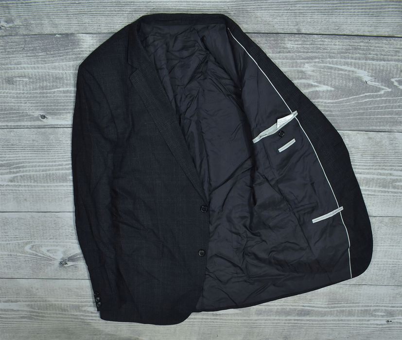 Hugo Boss The Jam Ciemnoszara Wełniana Marynarka Męska 54