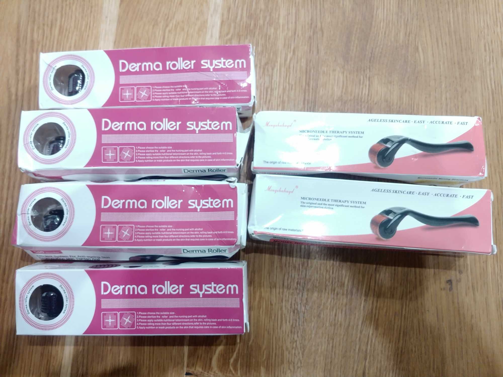 Derma rollery 540 6 szt.: 2x0.3mm 2x0.5mm 2x0.75mm Mezoterapia igłowa