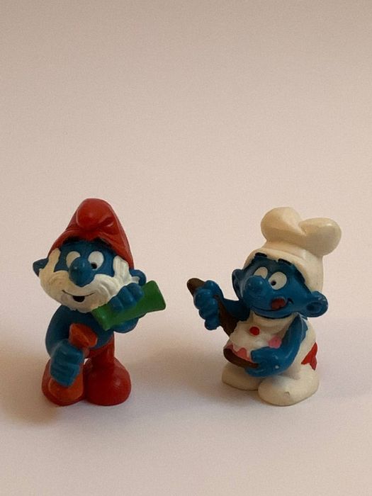 Smerfy Schleich łasuch i Papa smerf figurki modelez 1992 r.