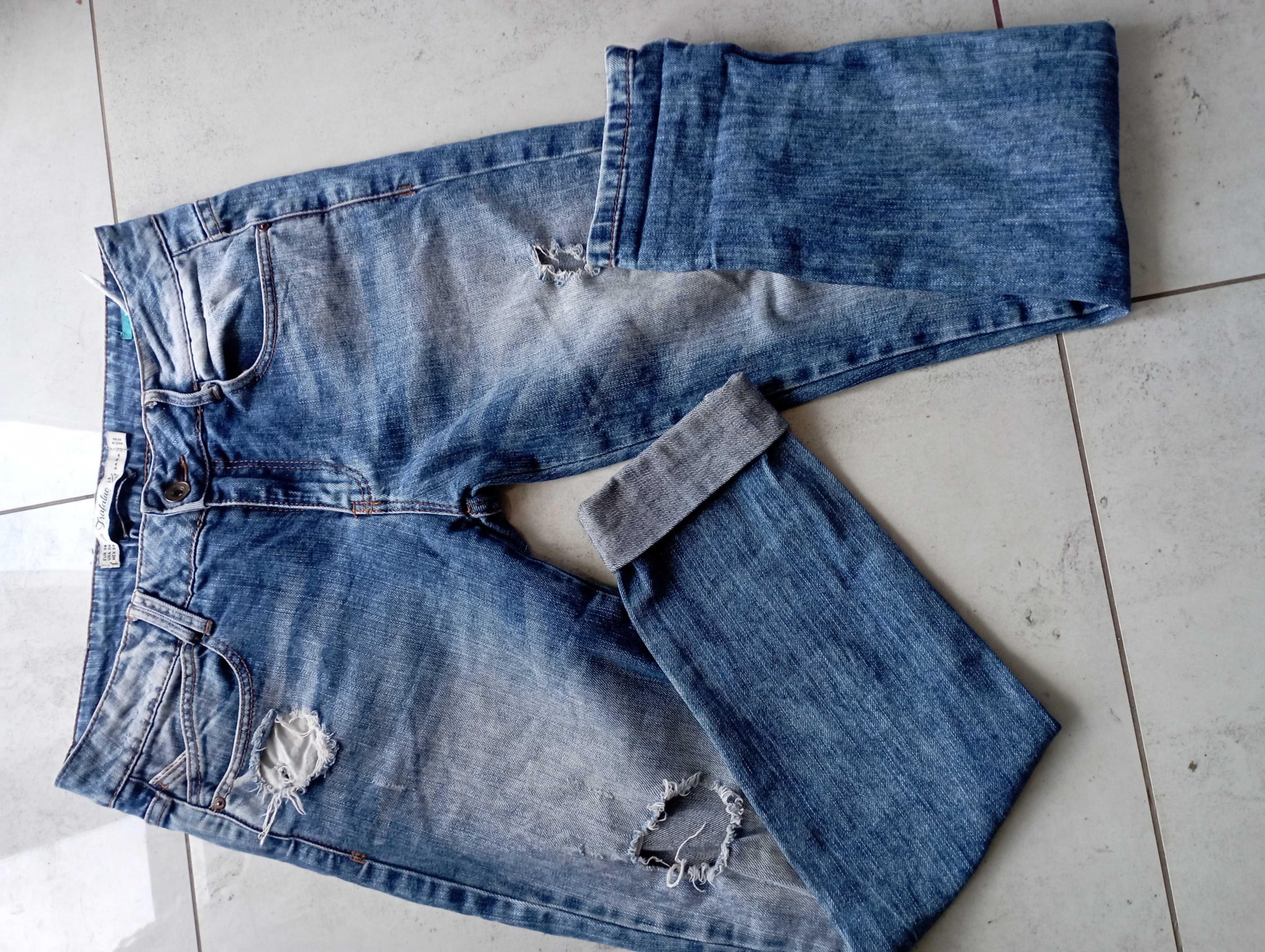 Spodnie jeansowe damskie Zara 38