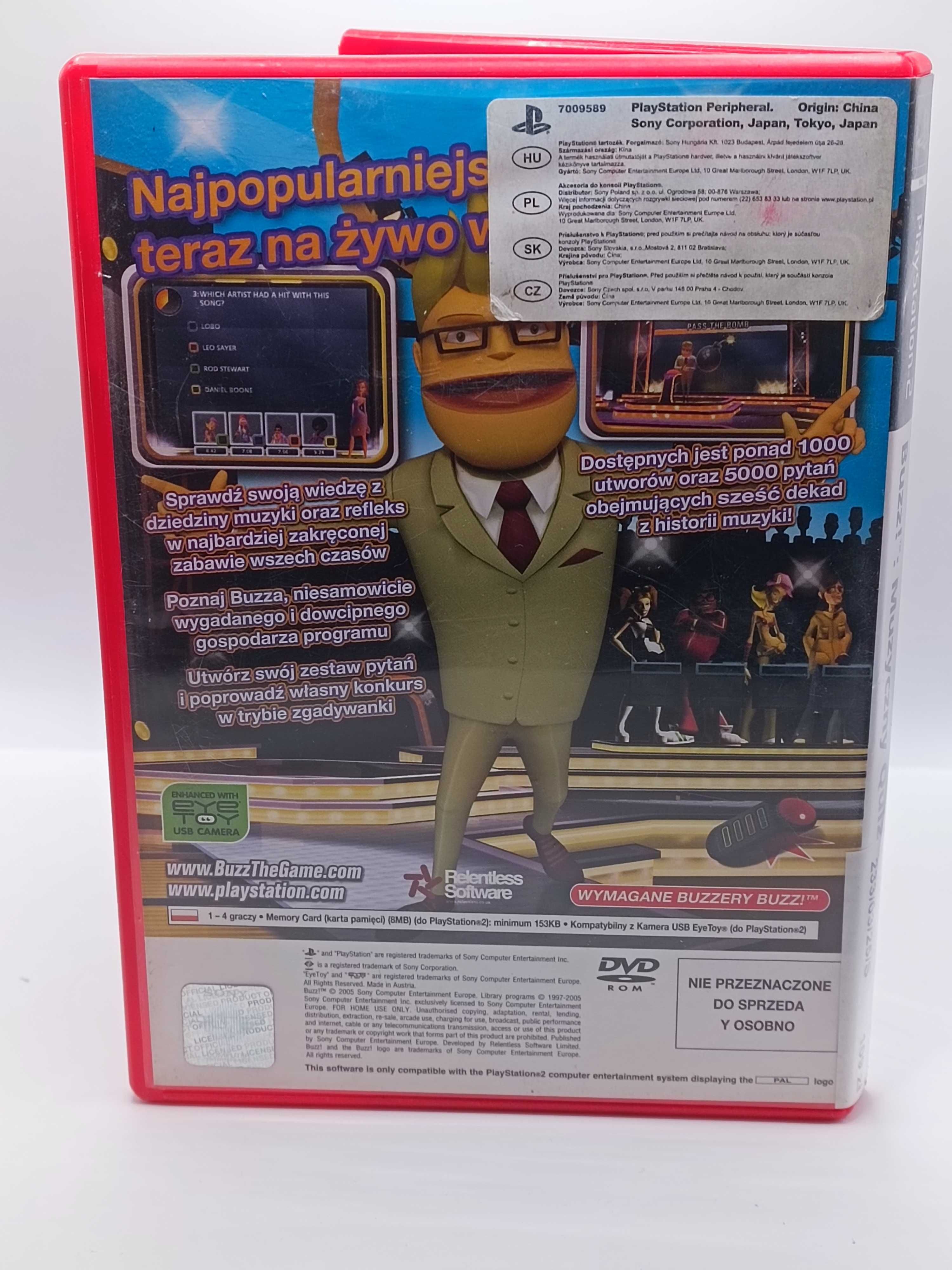 GRA Buzz! Muzyczny Quiz Buzz Muzyczny Quiz Wersja PL NA PS2 233/03/25s