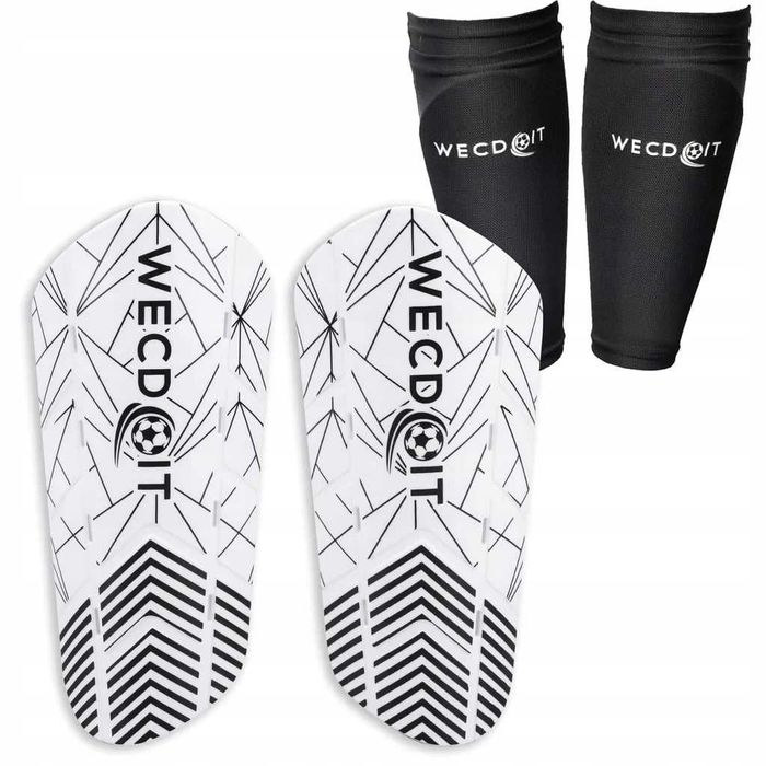 Ochraniacze na goleń WECDOIT rozm. M biały + czarny 140-160 cm