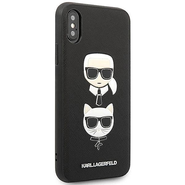 Etui Karl Lagerfeld Saffiano Karl&Choupette Head na iPhone XS Max - cz