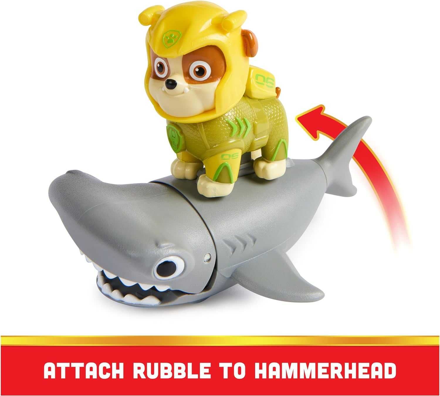Щенячий патруль, Aqua Pups Rubble і Hammerhead, фігурка Руббі з акулою