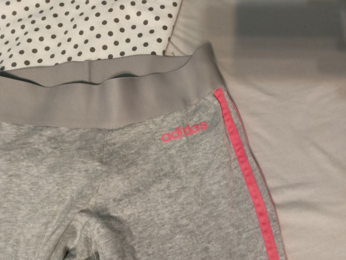 Bawełniane getry legginsy sportowe Adidas 34 XS