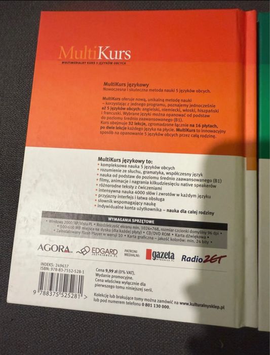 MultiKurs multimedialny kurs 5 języków obcych 2 tomy CD