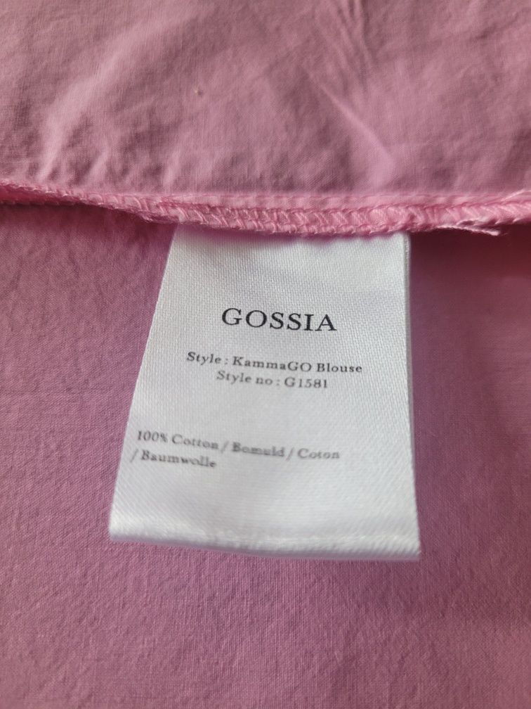 Urocza różowa koszula oversize bufiaste rękawy Gossia