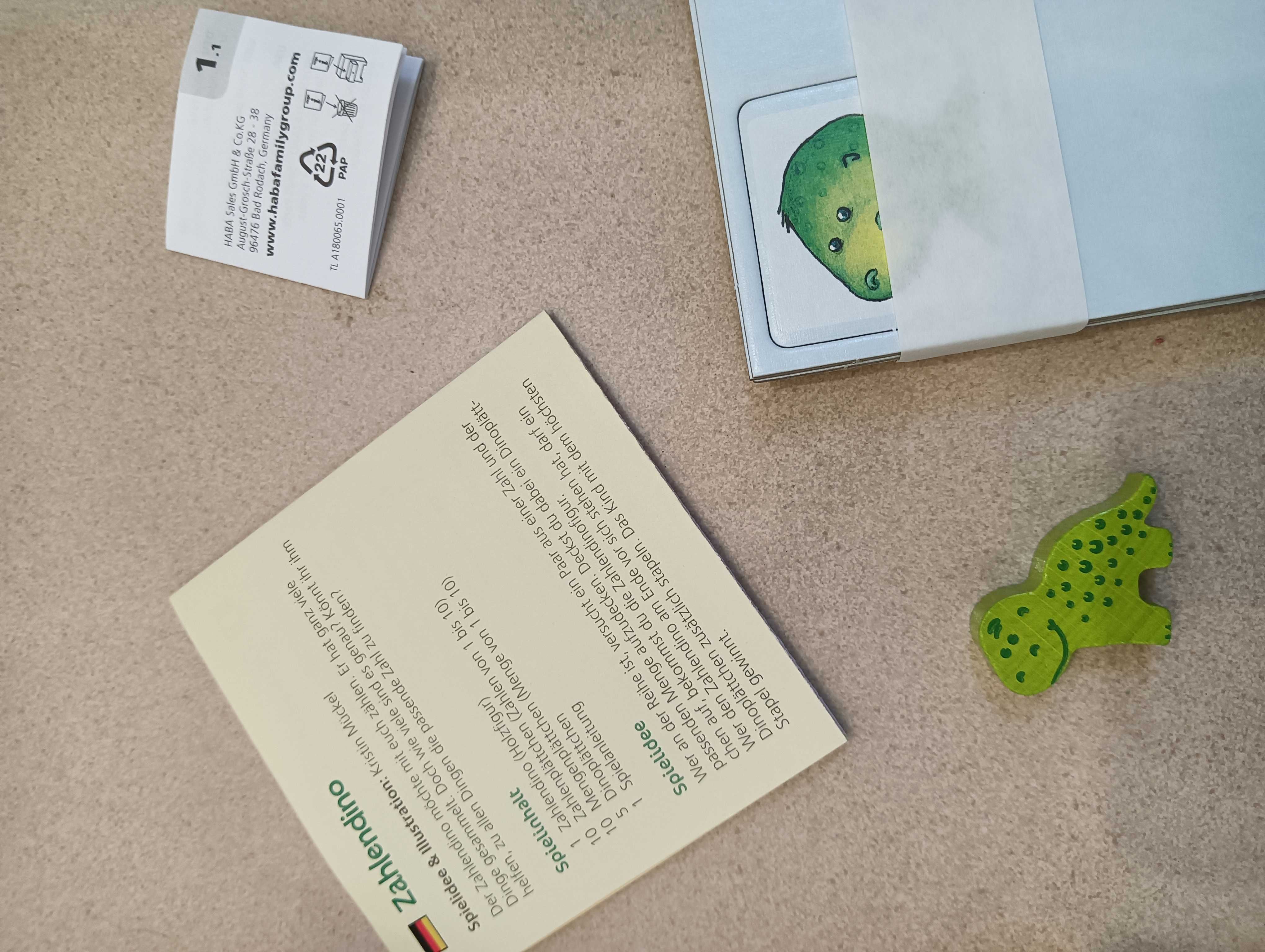Gra planszowa Haba dla dzieci Liczbowy Dinozaur 3+ mini