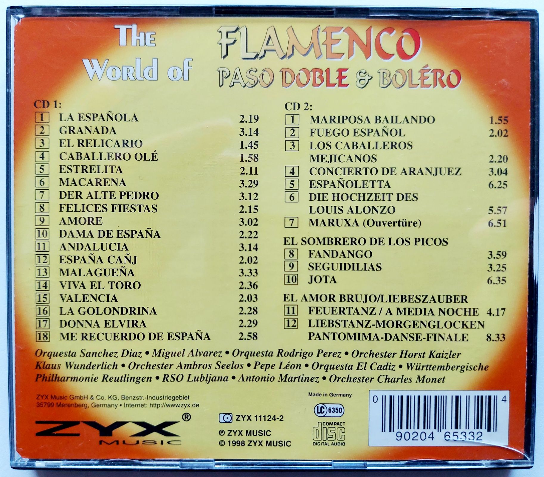 The World Of Flamenco Paso Doble & Bolero 2CD 1998r