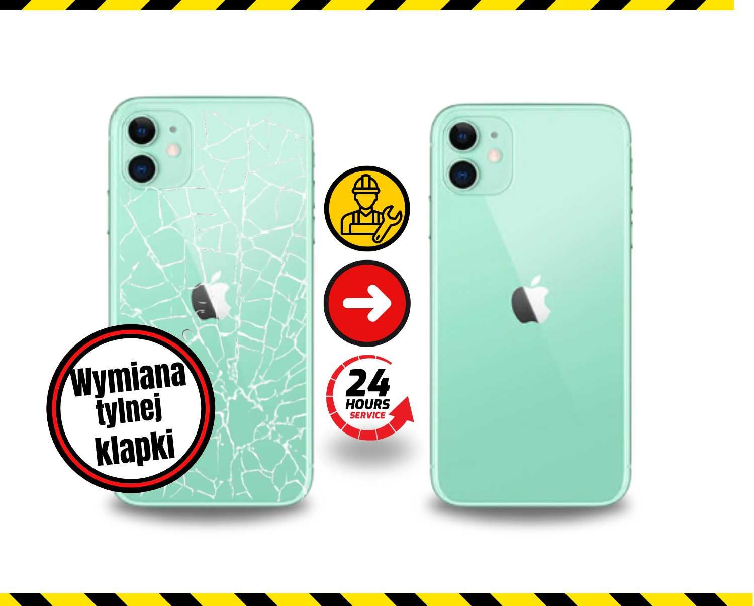 Tylna klapka plecki iPhone 8 X Xr Xs 11 Xs Max 250zł wymiana w 1 dzień