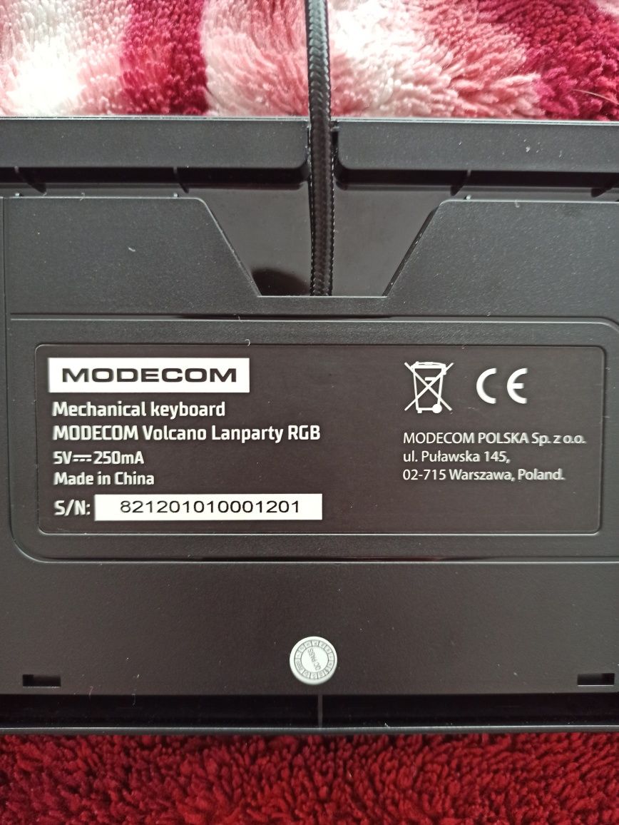 Klawiatura gamingowy Modecom Volcano Lamparty RGB
