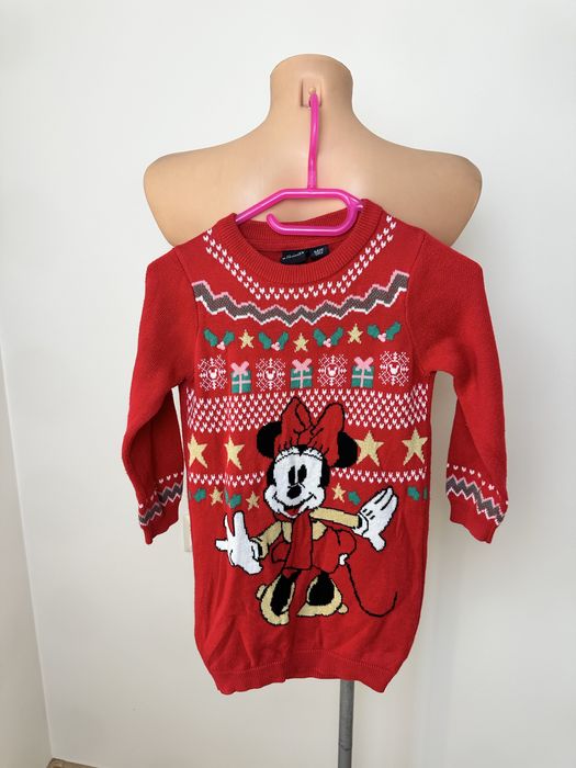 Sweterek swiąteczny sukienka rozmiar 104 cm Primark sesja święta