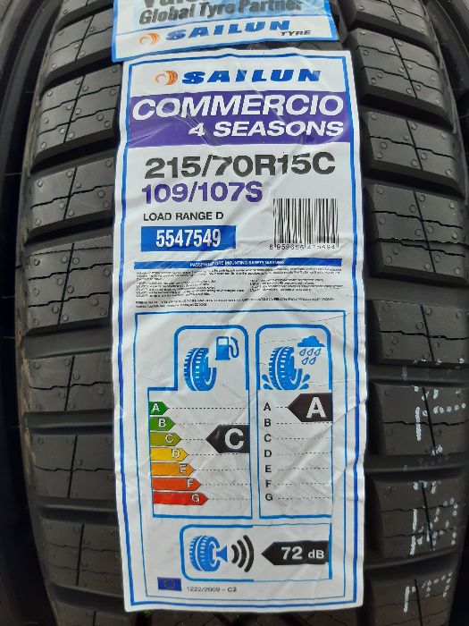 2xOpona Wielosezonowa 215/70 R15C 109S Sailun Commercio 4s Ducato