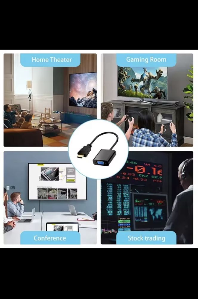 HDMI → VGA переходник (пассивный, без питания)