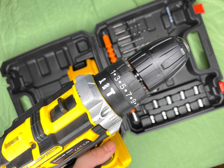 Шуруповерт + Перфоратор Jemi + 23 насадки + 2 АКБ + Зарядка – Новий!