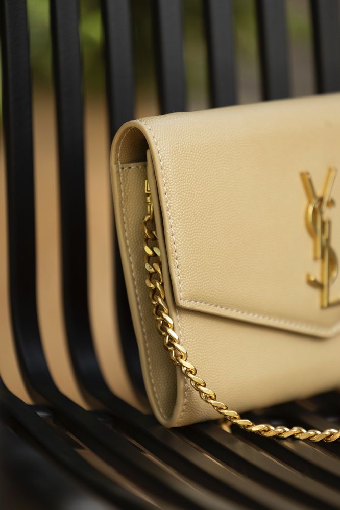 Сумка YSL Yves Saint Laurent шкіра | бежева