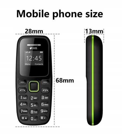 Mini telefon komórkowy BM310 smartphone Mały 2,5 cala - Bluetooth