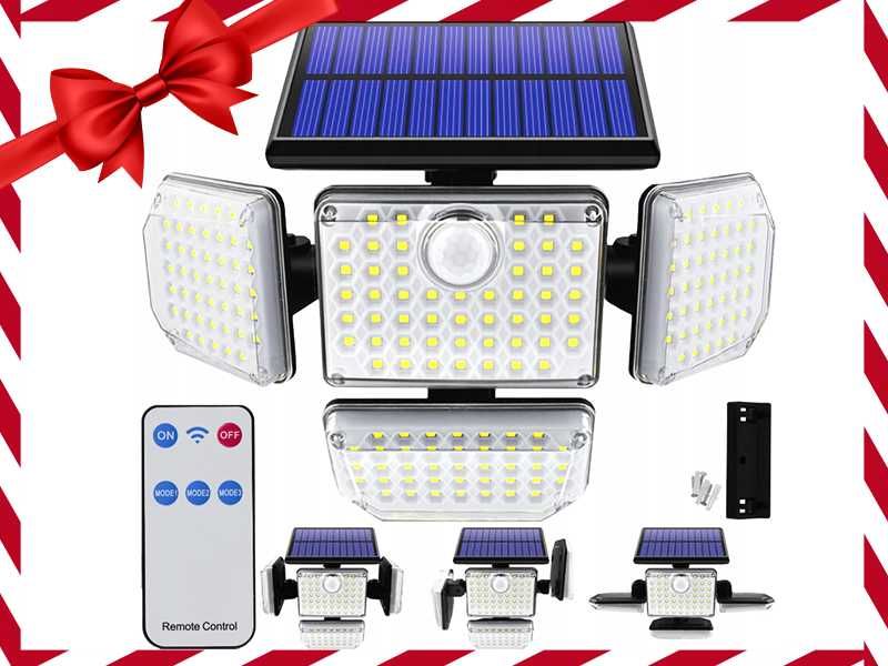 Nowoczesna LAMPA OGRODOWA Z Czujnikiem Ruchu Zmierzchu 4w1 (OKAZJA)